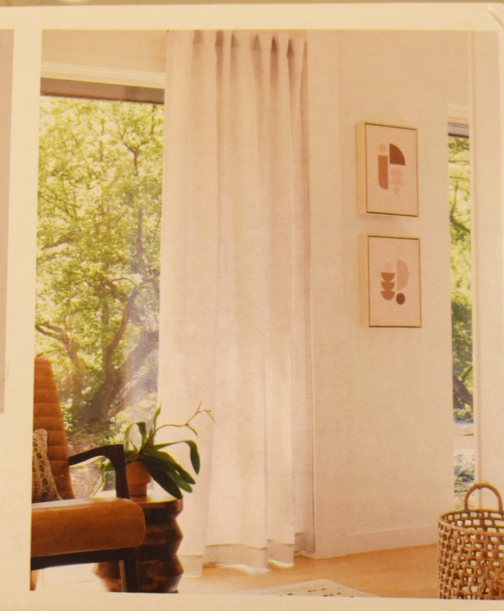 Threshold 54x84" Linen Rod Pocket Curtain Panel Cream (Marks) 068035244*#
